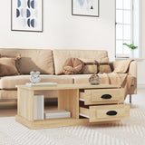 Coffee Table Sonoma Oak 90x50x35 cm Engineered Wood - Side View