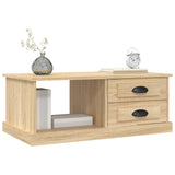 Coffee Table Sonoma Oak 90x50x35 cm Engineered Wood - Top-Down View