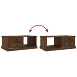 Coffee Table Brown Oak 90x50x35 cm Engineered Wood - Extra Image