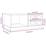 Coffee Table Brown Oak 90x50x35 cm Engineered Wood - Extra Image