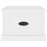 Coffee Table White 50x50x35 cm Engineered Wood - Rear View