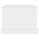 Coffee Table White 50x50x35 cm Engineered Wood - Low Angle