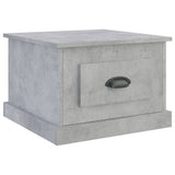 Coffee Table Concrete Grey 50x50x35 cm Engineered Wood - Front View