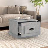 Coffee Table Concrete Grey 50x50x35 cm Engineered Wood - Side View