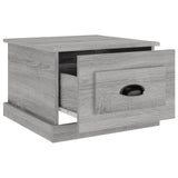 Coffee Table Grey Sonoma 50x50x35 cm Engineered Wood - Close-Up Angle