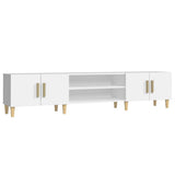 TV Cabinet White 180x31.5x40 cm Engineered Wood - Front View