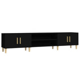 TV Cabinet Black 180x31.5x40 cm Engineered Wood - Front View