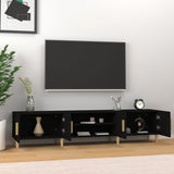TV Cabinet Black 180x31.5x40 cm Engineered Wood - Side View