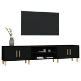 TV Cabinet Black 180x31.5x40 cm Engineered Wood - Top-Down View