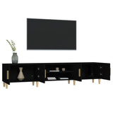 TV Cabinet Black 180x31.5x40 cm Engineered Wood - 45-Degree Angle