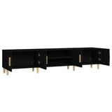 TV Cabinet Black 180x31.5x40 cm Engineered Wood - Close-Up Angle