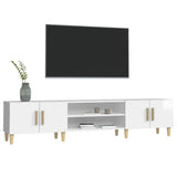 TV Cabinet High Gloss White 180x31.5x40 cm Engineered Wood - Top-Down View
