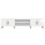 TV Cabinet High Gloss White 180x31.5x40 cm Engineered Wood