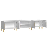TV Cabinet High Gloss White 180x31.5x40 cm Engineered Wood - Close-Up Angle