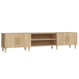 TV Cabinet Sonoma Oak 180x31.5x40 cm Engineered Wood - Front View