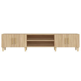 TV Cabinet Sonoma Oak 180x31.5x40 cm Engineered Wood - Rear View