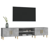 TV Cabinet Concrete Grey 180x31.5x40 cm Engineered Wood - Top-Down View