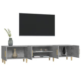 TV Cabinet Concrete Grey 180x31.5x40 cm Engineered Wood - 45-Degree Angle