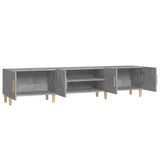 TV Cabinet Concrete Grey 180x31.5x40 cm Engineered Wood - Close-Up Angle