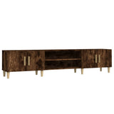 TV Cabinet Smoked Oak 180x31.5x40 cm Engineered Wood - Front View