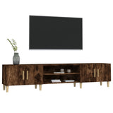 TV Cabinet Smoked Oak 180x31.5x40 cm Engineered Wood - Top-Down View