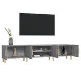 TV Cabinet Grey Sonoma 180x31.5x40 cm Engineered Wood - 45-Degree Angle
