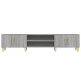 TV Cabinet Grey Sonoma 180x31.5x40 cm Engineered Wood - Rear View