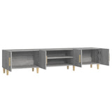 TV Cabinet Grey Sonoma 180x31.5x40 cm Engineered Wood - Close-Up Angle
