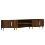 TV Cabinet Brown Oak 180x31.5x40 cm Engineered Wood - Front View