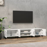 TV Cabinet White 180x31.5x40 cm Engineered Wood - Side View