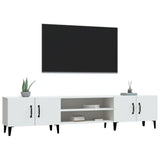 TV Cabinet White 180x31.5x40 cm Engineered Wood - Top-Down View