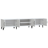 TV Cabinet White 180x31.5x40 cm Engineered Wood - Close-Up Angle