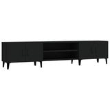 TV Cabinet Black 180x31.5x40 cm Engineered Wood - Front View