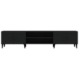 TV Cabinet Black 180x31.5x40 cm Engineered Wood