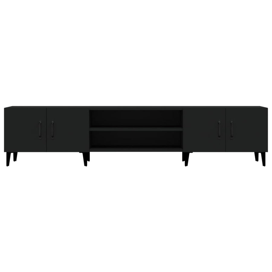 TV Cabinet Black 180x31.5x40 cm Engineered Wood