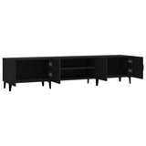 TV Cabinet Black 180x31.5x40 cm Engineered Wood - Close-Up Angle