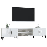 TV Cabinet High Gloss White 180x31.5x40 cm Engineered Wood - Top-Down View