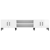 TV Cabinet High Gloss White 180x31.5x40 cm Engineered Wood - Rear View