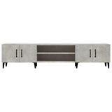 TV Cabinet Concrete Grey 180x31.5x40 cm Engineered Wood - Rear View