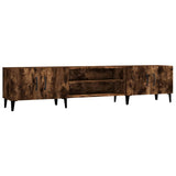 TV Cabinet Smoked Oak 180x31.5x40 cm Engineered Wood - Front View