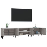 TV Cabinet Grey Sonoma 180x31.5x40 cm Engineered Wood - 45-Degree Angle