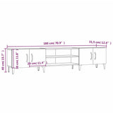 TV Cabinet Grey Sonoma 180x31.5x40 cm Engineered Wood