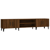 TV Cabinet Brown Oak 180x31.5x40 cm Engineered Wood - Front View