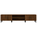 TV Cabinet Brown Oak 180x31.5x40 cm Engineered Wood - Rear View