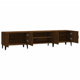 TV Cabinet Brown Oak 180x31.5x40 cm Engineered Wood - Close-Up Angle