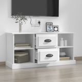 TV Cabinet White 99.5x35.5x48 cm Engineered Wood - Side View