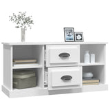 TV Cabinet White 99.5x35.5x48 cm Engineered Wood - 45-Degree Angle