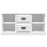 TV Cabinet White 99.5x35.5x48 cm Engineered Wood - Rear View