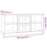 TV Cabinet Black 99.5x35.5x48 cm Engineered Wood
