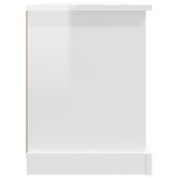 TV Cabinet High Gloss White 99.5x35.5x48 cm Engineered Wood - Close-Up Angle